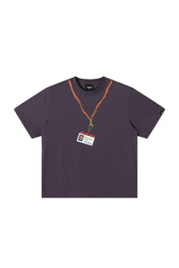 Dangerouspeople DSP Graffiti Lanyard D‑Tag Loose Drop‑Shoulder Heavyweight Tee