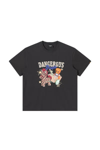 DangerousPeople｜Fairy‑Tale Plush Carriage Print Cotton T‑Shirt