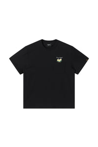 Dangerouspeople DSP Embroidered Flower Pocket Loose Cotton Tee