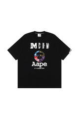MEDM × AAPE Collab Contrast Print Knit Couple Crew Tee