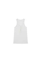 MASONPRINCE Tencel Linen Cotton Slit Henry Vest Sheer Texture