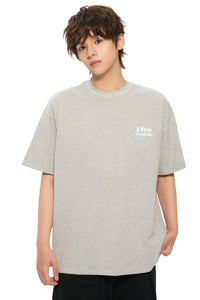 AFGK | Script Embroidery Tee, American Relaxed Unisex Loose T-Shirt