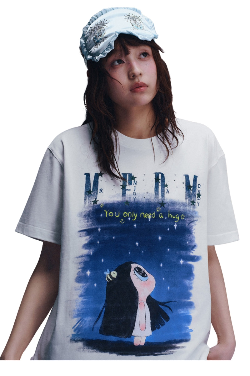 MEDM x Iria's Mailbox Starry Sky Glitter Logo Women's Tee