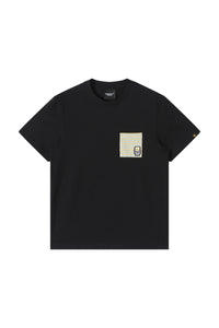 DangerousPeople DSP Color‑Block Imitation‑Embroidery Print Cotton Tee