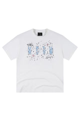 MEDM Angel Wreath Rhinestone Loose Couple T-Shirt