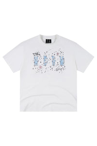 MEDM Angel Wreath Rhinestone Loose Couple T-Shirt