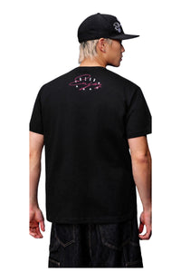 MEDM 3D Logo Embroidery Contrast Color Cooling Crew Neck Tee