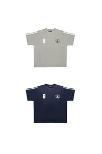 MASONPRINCE | TIME PLAYING Stripe Badge Print T-Shirt
