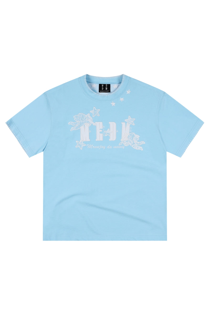 MEDM Lace Angel Patch Embroidery Tee