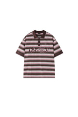 BJHG Summer Couple Polo Shirt Preppy Striped Collared Short‑Sleeve Casual Top