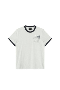 DangerousPeople DSP Color‑Block Paper‑Bag Head Pocket Loose Drop‑Shoulder Cool‑Touch T‑Shirt