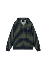 Dangerouspeople | Striped Paper Bag Man Drop Shoulder Zip Hoodie
