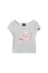 Dangerouspeople DSP Animal Badge Print Regular‑Fit Cool‑Touch Women T‑Shirt