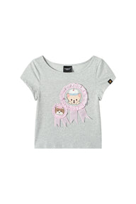 Dangerouspeople DSP Animal Badge Print Regular‑Fit Cool‑Touch Women T‑Shirt