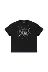 Dangerouspeople DSP Small‑D Note Metal Chain Loose Streetwear T‑Shirt