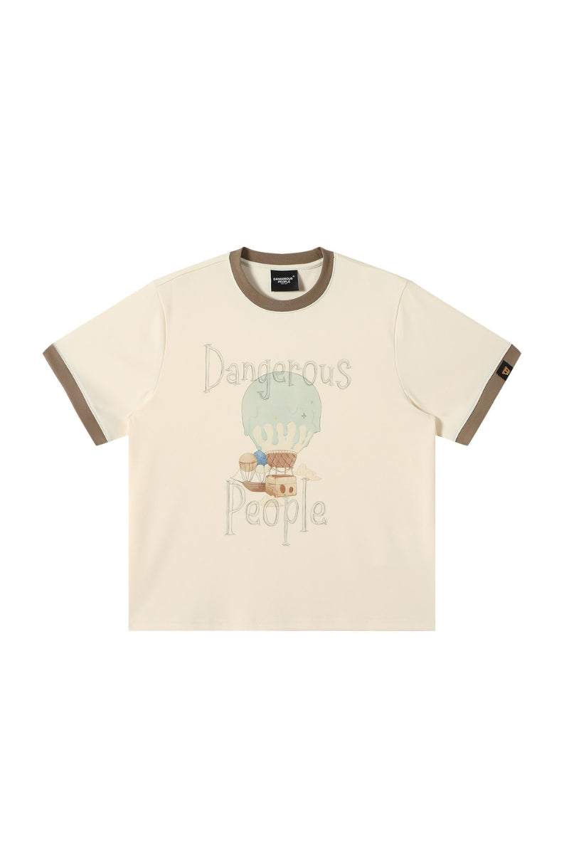DangerousPeople DSP Color‑Block Ice‑Cream Hot‑Air‑Balloon Cool‑Touch Tee