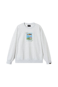 Dangerouspeople｜Velcro Patch Print Couple Drop Shoulder Sweatshirt