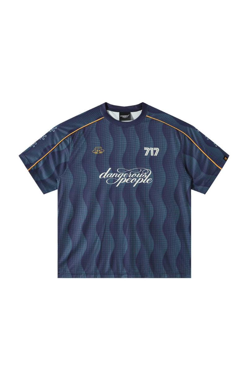 Dangerouspeople Embroidered Football Sport Loose Tee