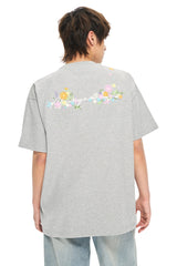 AFGK | Floral Embroidered Heavyweight Tee, American Casual Unisex T-Shirt