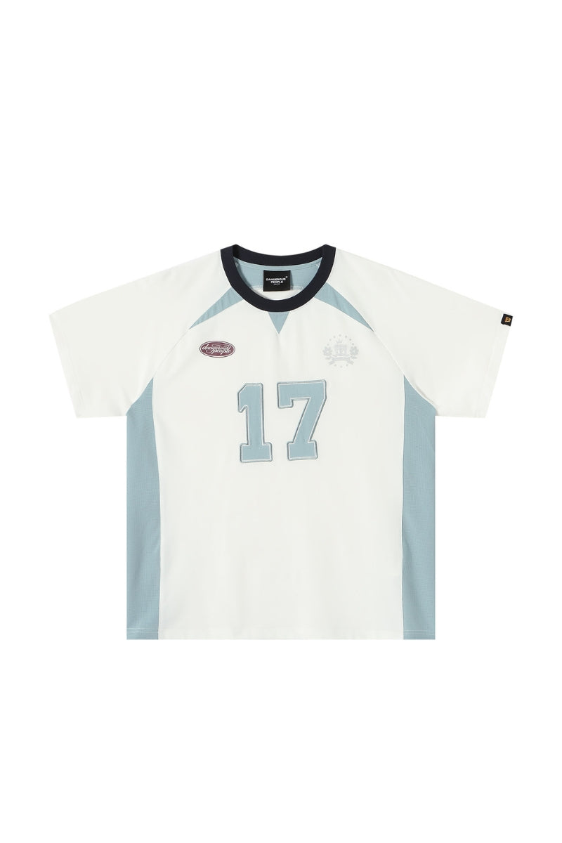 Dangerouspeople DSP Paneled Soccer Raglan Tee Sport Quick‑Dry Cool‑Touch T‑Shirt