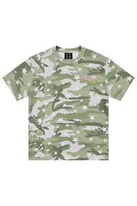 MEDM Camo Star All-Over Graffiti Logo Loose Vintage Tee