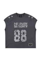 MEDM Rugby Logo Vintage Loose Couple T-Shirt
