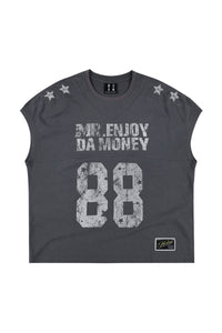 MEDM Rugby Logo Vintage Loose Couple T-Shirt