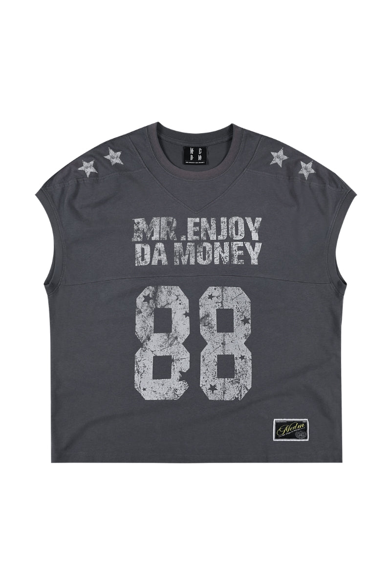 MEDM Rugby Logo Vintage Loose Couple T-Shirt
