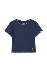 DangerousPeople DSP Rose Badge Stretch Lace Cotton Tee