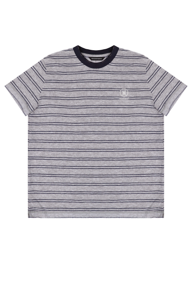 Masonprince Linen-Cotton Striped T-Shirt