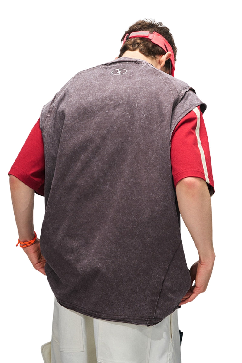 BJHG｜American Vintage Knit Tank Top, Men's Loose Fit