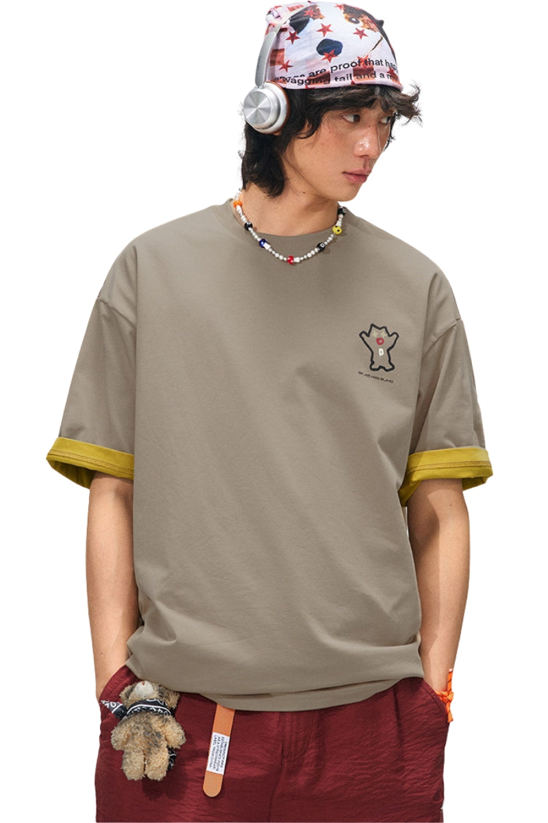 BJHG Men Cool‑Feeling Short Sleeve T‑Shirt Summer Vintage American UPF Quick‑Dry Sun Protection Top