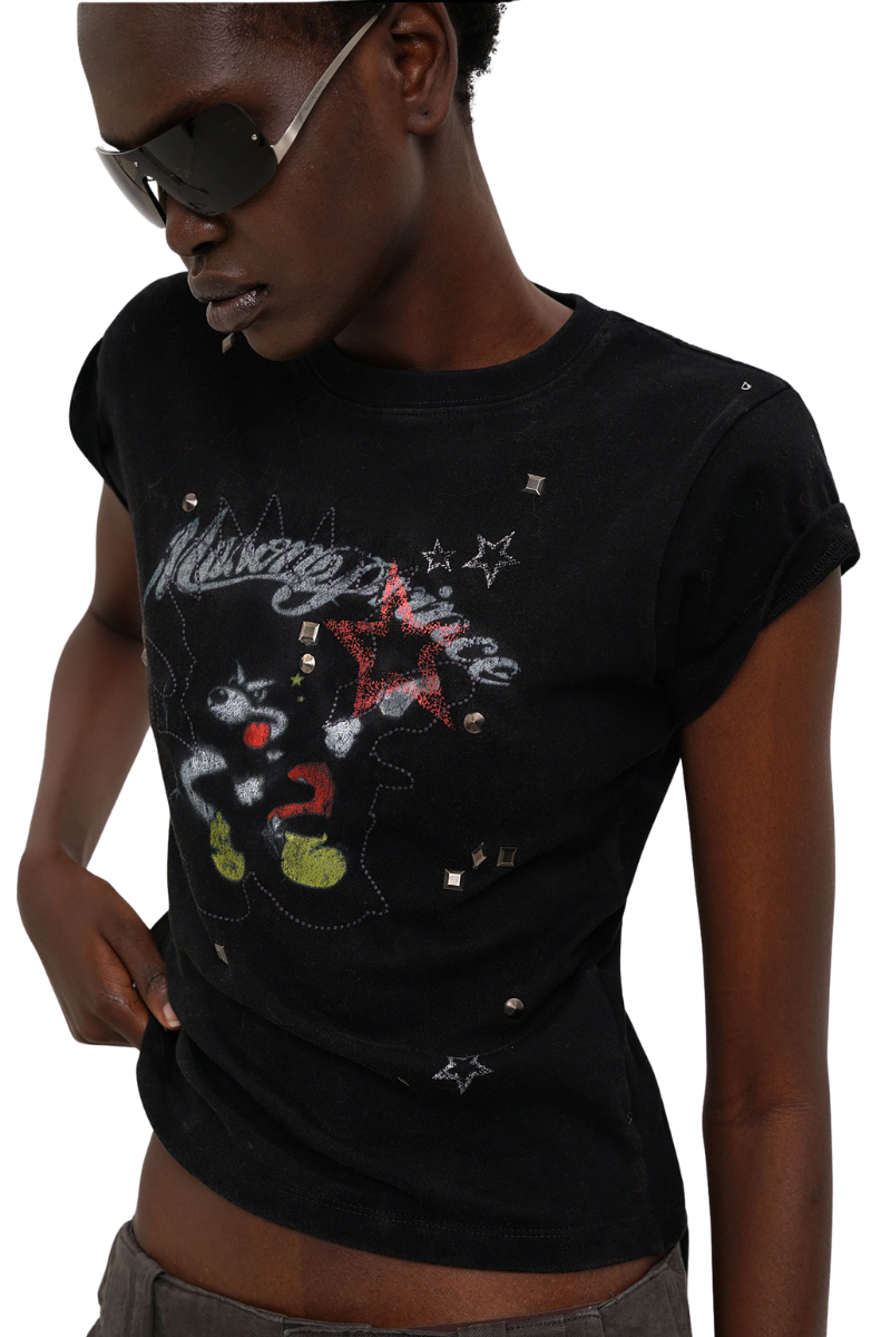 Masonprince  New Year Unfinished Parody Bear Double-Style Reversed Short-Sleeve T-Shirt