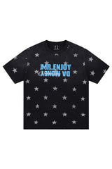 MEDM Contrast Star Logo Vintage Loose Unisex T-shirt