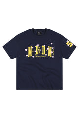 MEDM No.52 Flocked Heart Print Heavy Cotton T-shirt Couple