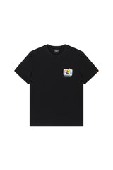 Dangerouspeople｜Fun Small‑D Camera Print Drop‑Shoulder Couple T‑Shirt