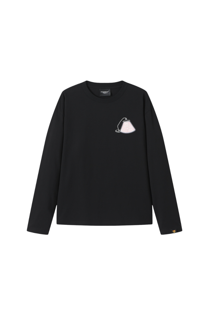 Dangerouspeople | Color Changing Print Letter Long Sleeve Tee