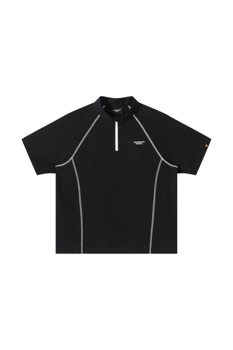 Dangerouspeople DSP Panel‑Stand‑Collar Retro Sorona Sports Top