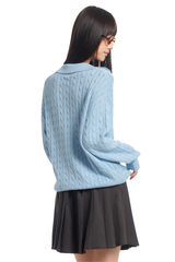 Dangerouspeople | Twisted Knit Paper Bag Man Sweater