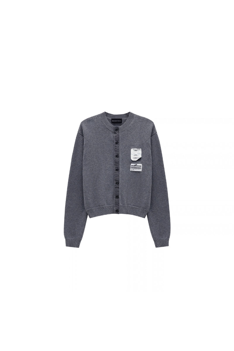 MASONPRINCE | Raw Stitch Dual Patch Mixed Panel Cardigan