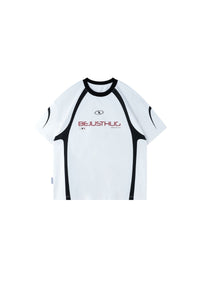 BJHG | UPF50+ Quick‑Dry Spliced Short Sleeve Tee, American Sport Top for Men Women