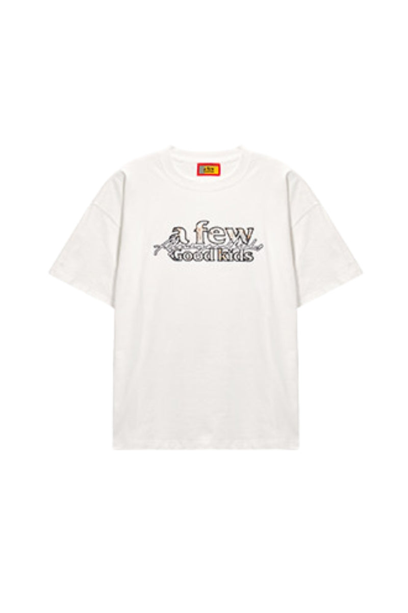 AFGK | Leopard Lace Patch Embroidered Tee, Unisex Summer Cotton T-Shirt