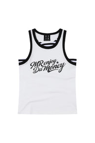 MEDM Fake Two-Piece Stripe Spliced Women Racerback Tank