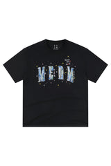 MEDM One Earth Print Star Jelly Gel Letter Washed Tee