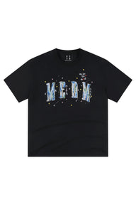 MEDM One Earth Print Star Jelly Gel Letter Washed Tee