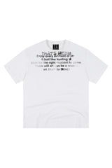 MEDM Vintage Letter Print Split Hem Unisex T-Shirt