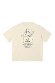 Dangerouspeople DSP Hand‑Drawn Line Clown D Print T‑Shirt | Sorona Quick‑Dry Streetwear Unisex Tee