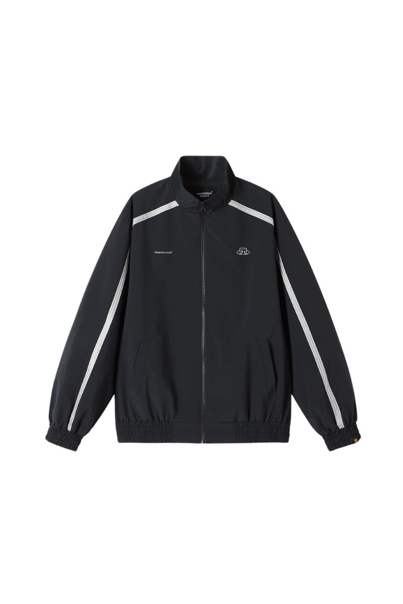 Dangerouspeople | American Color Block Stand Collar Jacket