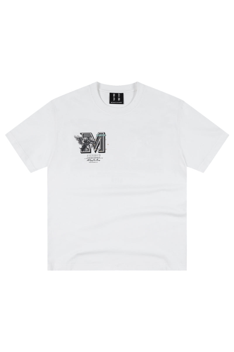 MEDM Vintage Dollar Back Graphic Unisex Streetwear Tee