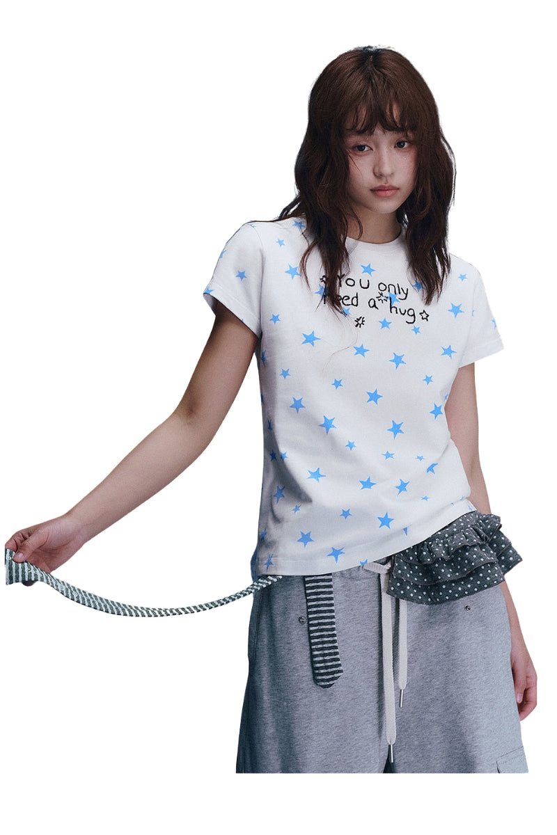 MEDM x Iria's Mailbox Star Print Embroidered Women's Tee